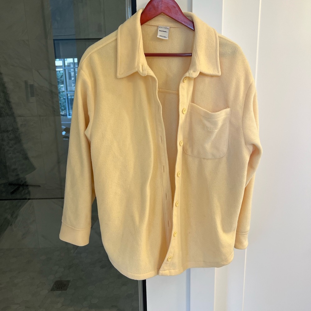 iets frans yellow fleece button down